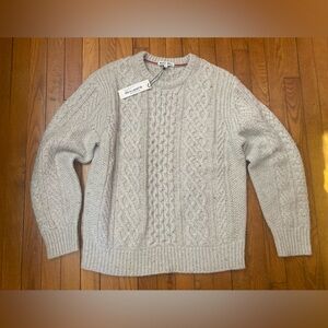Alex Mill Fisherman Sweater Oatmeal Donegal size Large Men’s NWT